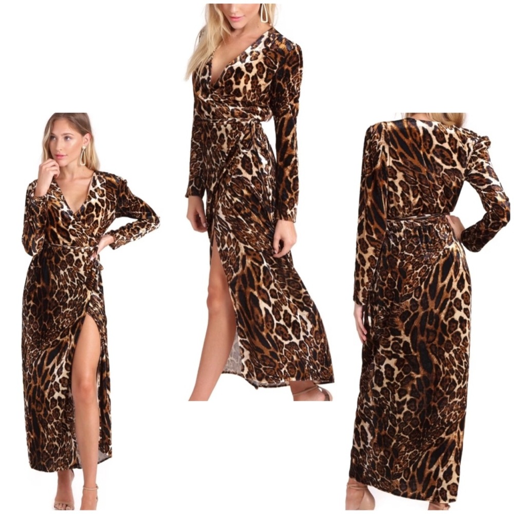 💥PRICE DROP💥 GWYNETH WRAP DRESS - Leopard Print